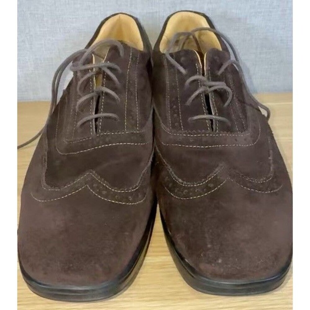 MBT Isimo Men's Dark Brown Suede Wingtip Oxford Rocker Bottom Shoes